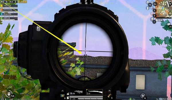 和平精英中六倍镜压枪